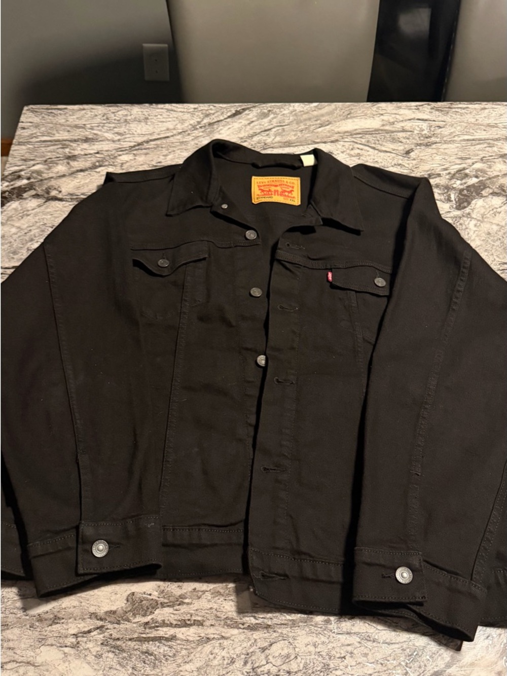 Levi's Black Denim Jacket with Red Tab